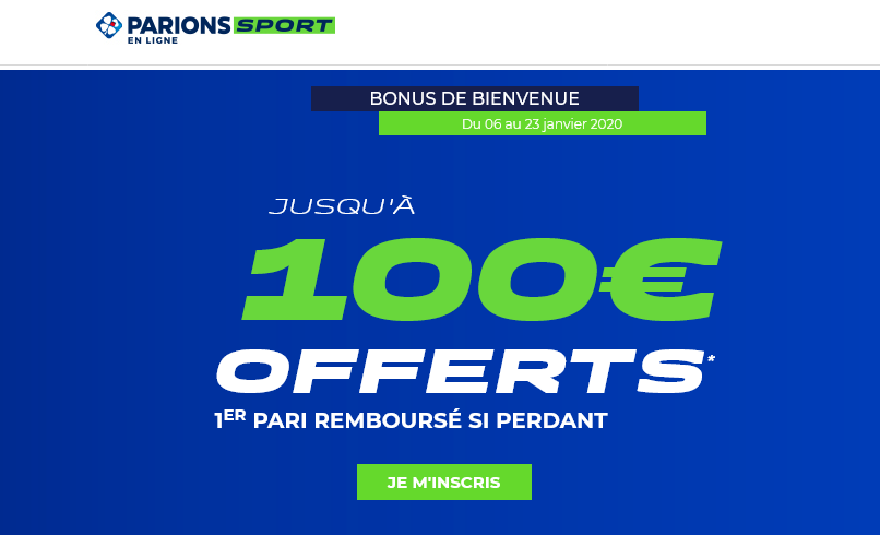 100€ de bonus Parions Sport pour vos paris sportifs