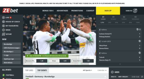 Visit Zebet.fr - Online Sportsbetting - Football, Rugby, Tennis ...